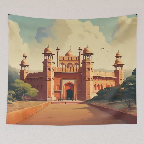 Item preview, A Vintage Travel Illustration of Delhi - India designed and sold by GoodOldVintage.