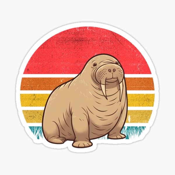 Item preview, Walrus Vintage Retro Sunset designed and sold by rafaeltto.