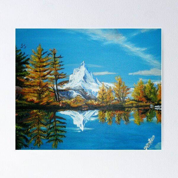 Item preview, Matterhorn Mountain lake view designed and sold by Red bubble Artist.
