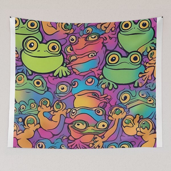Item preview, Trippy Frog Pattern designed and sold by Ac3k.
