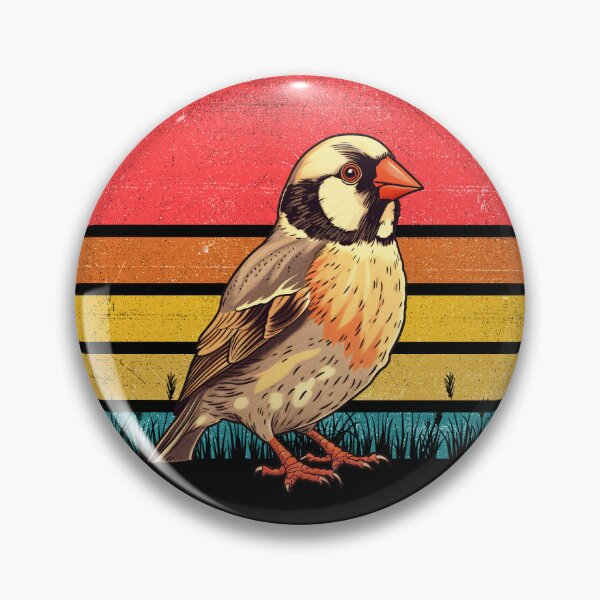 Item preview, Zebra Finch Vintage Retro Sunset designed and sold by rafaeltto.