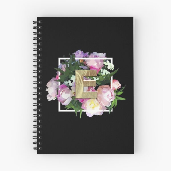 Item preview, E Initial Monogram Floral designed and sold by SoNifty.