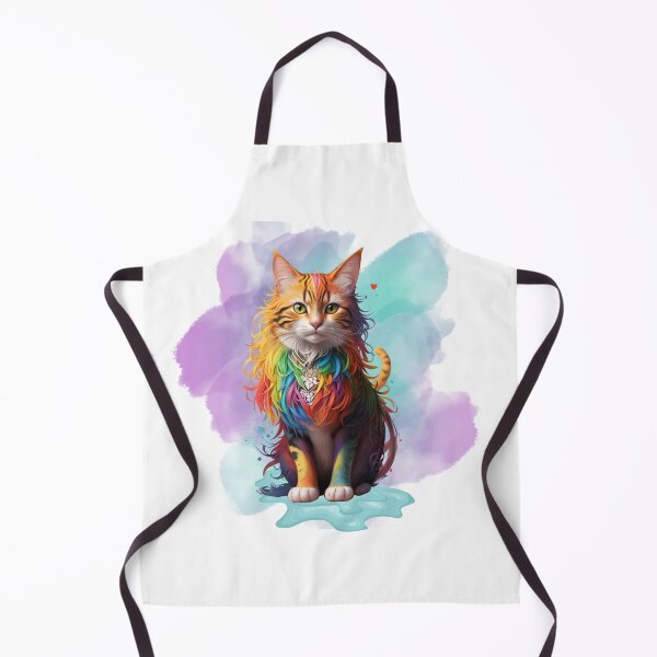 Item preview, colorful fluffy cat designed and sold by amaria56.