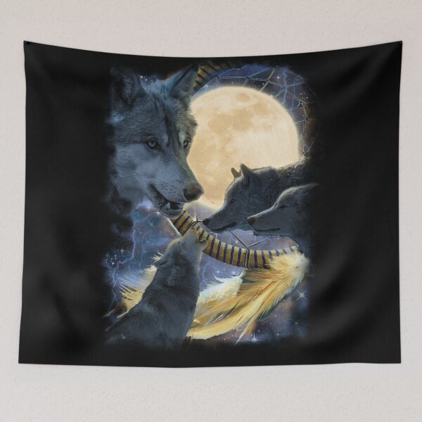 Item preview, Wolf Wolves Moon Mountain designed and sold by Sven19864.