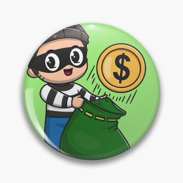 Item preview, Mischievous Money Mischief: Cute Cartoon Vector Icon Illustration designed and sold by hjian8219.