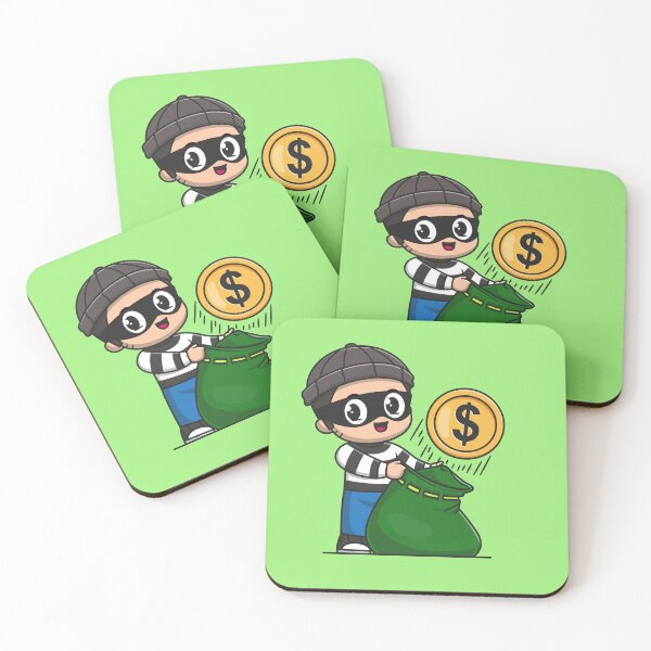 Item preview, Mischievous Money Mischief: Cute Cartoon Vector Icon Illustration designed and sold by hjian8219.