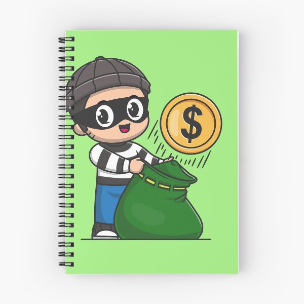Item preview, Mischievous Money Mischief: Cute Cartoon Vector Icon Illustration designed and sold by hjian8219.