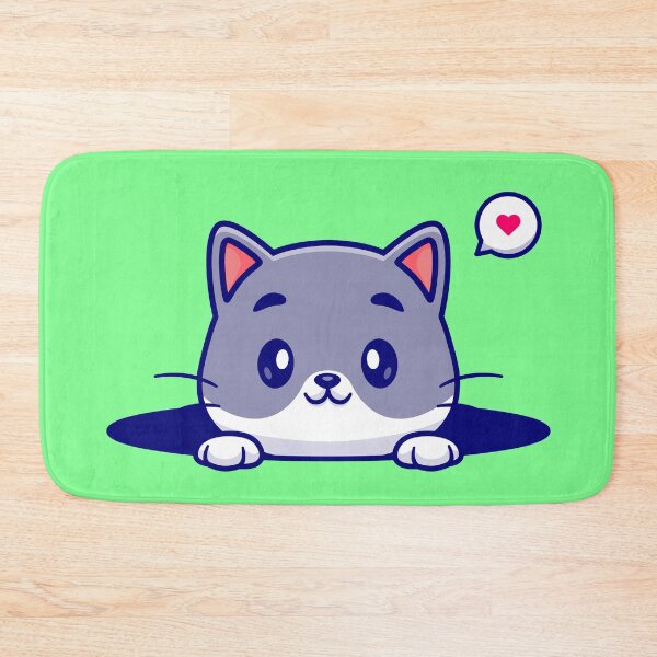 Item preview, Curious Cat and the Hole: Cute Cartoon Vector Icon Illustration designed and sold by hjian8219.