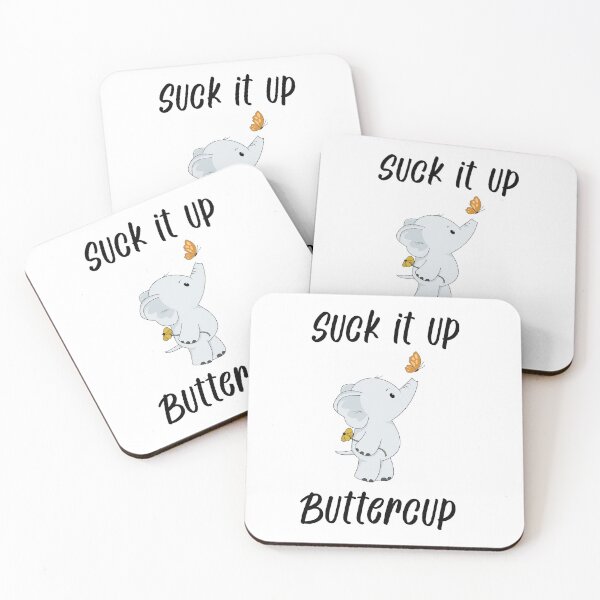 Item preview, Suck It Up Buttercup Elephant  designed and sold by ArtWithHearts11.
