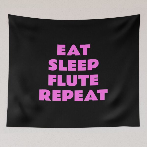 Item preview, Eat Sleep Flute Repeat flutist, flautist musician humor designed and sold by Inspirationmotivation.