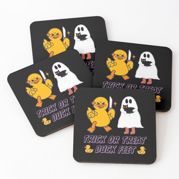 Item preview, Rubber Duck Fighting Ghost - Trick or Treat Duck Feet designed and sold by DavidsDucks.