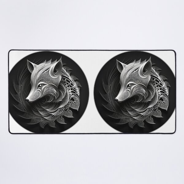 Aperçu de l'œuvre Wireframe 3D Fox Art - La faune inspirée pour les amateurs de renards créée et vendue par AlanPhotoArt.