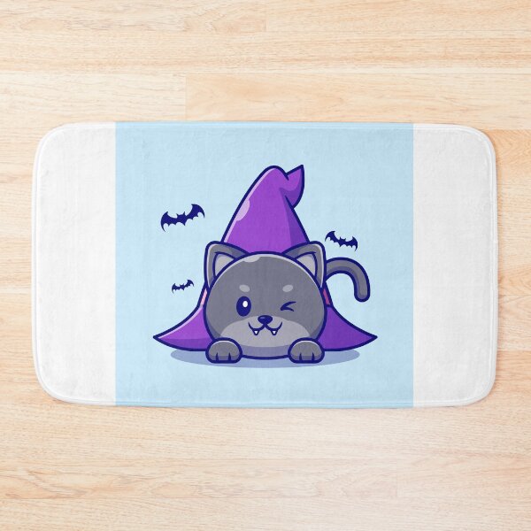 Item preview, "Enchanting Witch Cat: Cute Cartoon Illustration of a Magical Feline designed and sold by hjian8219.
