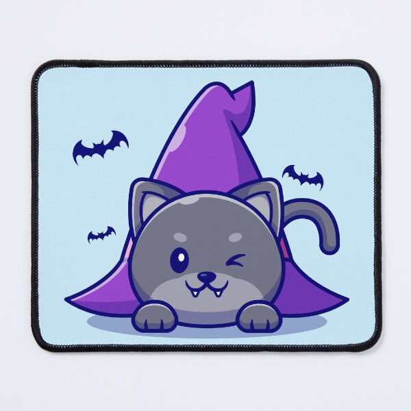 Item preview, "Enchanting Witch Cat: Cute Cartoon Illustration of a Magical Feline designed and sold by hjian8219.