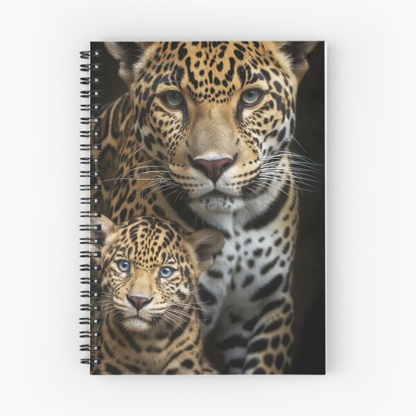 Item preview, Mother Jaguar and Her Cub . AI generated Illustration. designed and sold by svetlanna.