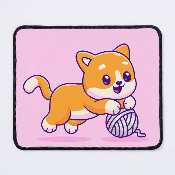 Item preview, Playful Yarn Time: Cute Cat Playing with Yarn Ball Cartoon Vector Icon Illustration designed and sold by hjian8219.