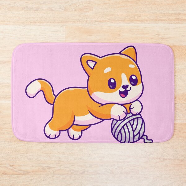 Item preview, Playful Yarn Time: Cute Cat Playing with Yarn Ball Cartoon Vector Icon Illustration designed and sold by hjian8219.