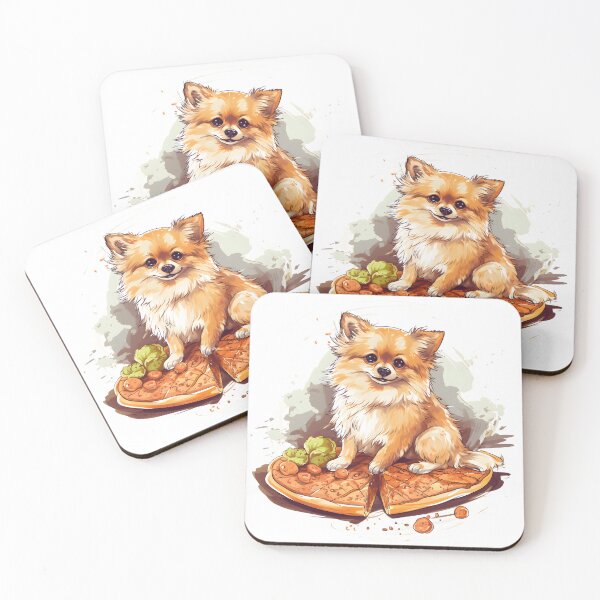 Item preview, Spitz Dog On Top of Pizza designed and sold by mydoglove.