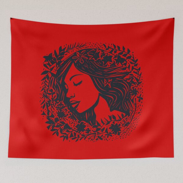 Item preview, Linocut Woman designed and sold by Texterns.