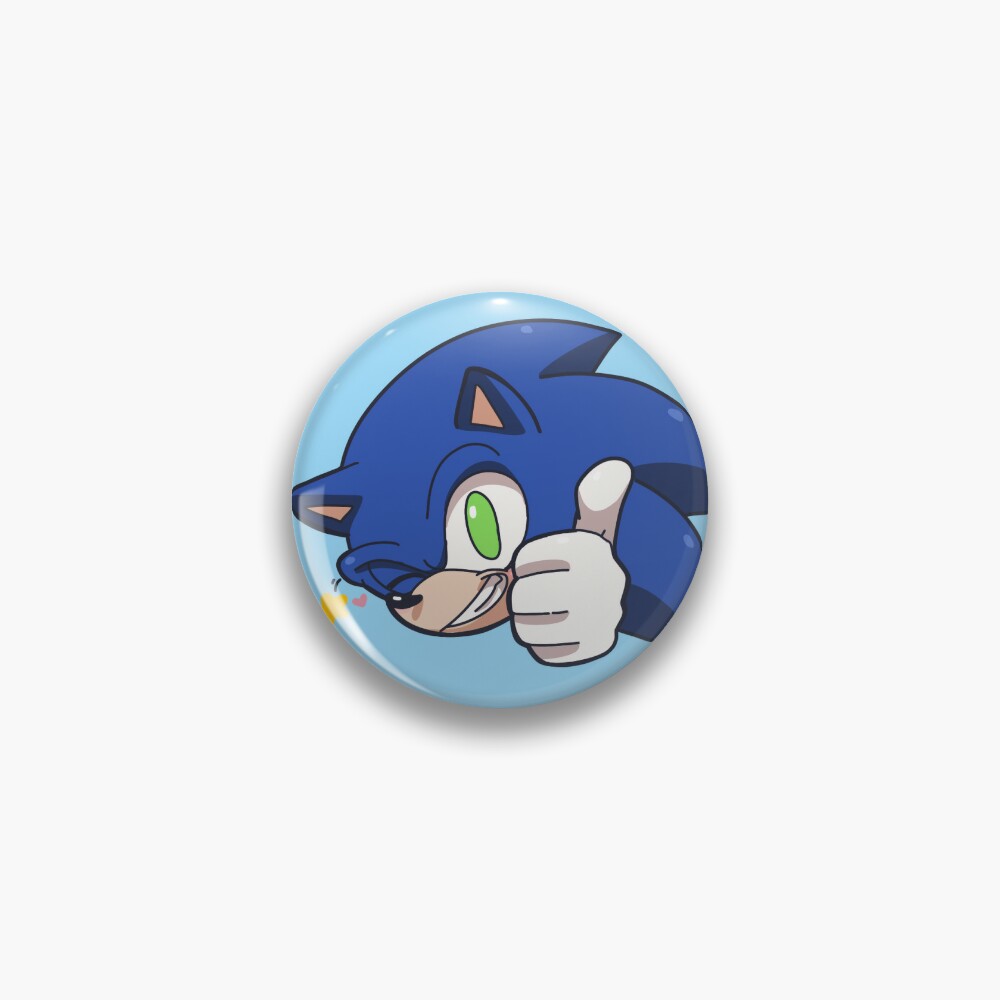 Sonic Tails Knuckles Amy Rose Sonic the Hedgehog Fan Art Sticker Button  Badge Pin 