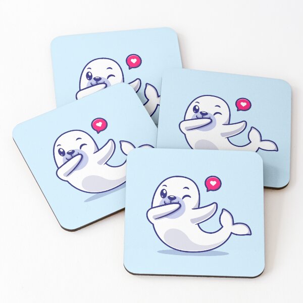 Item preview, Dabbing Delight: Cute Seals Dabbing Cartoon Vector Icon Illustration designed and sold by hjian8219.