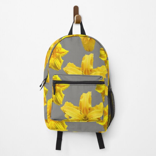 Item preview, YELLOW DAY LILIES FLORALS GREY ART designed and sold by sharlesart.