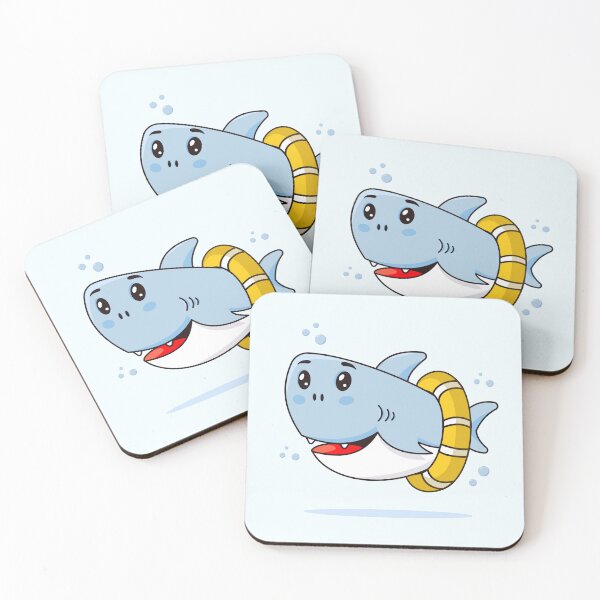 Item preview, Charming Baby Shark: Flat Design Cartoon Illustration designed and sold by hjian8219.