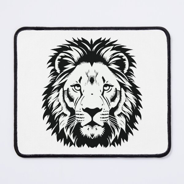 Item preview, Magnificent Lion Head in Black and White designed and sold by Ben-Design-Fr.