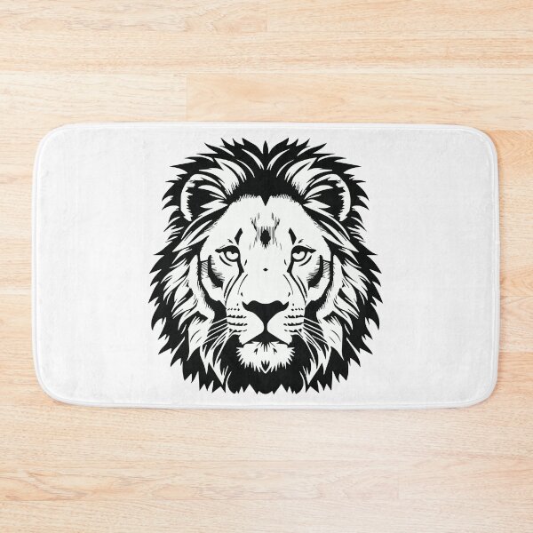Item preview, Magnificent Lion Head in Black and White designed and sold by Ben-Design-Fr.