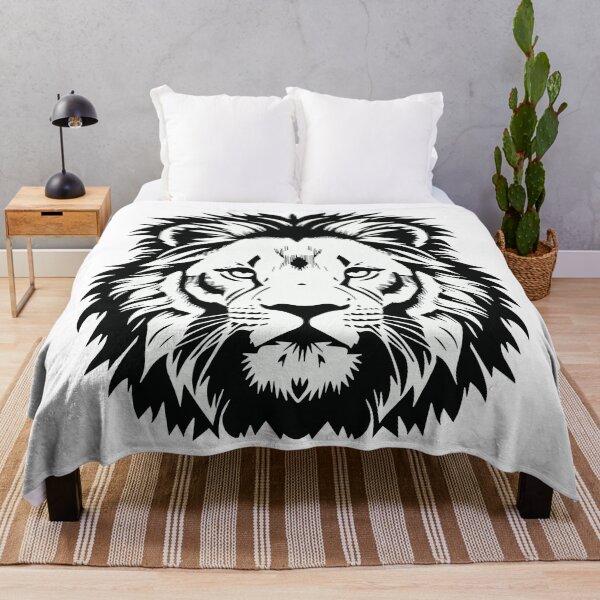 Item preview, Magnificent Lion Head in Black and White designed and sold by Ben-Design-Fr.