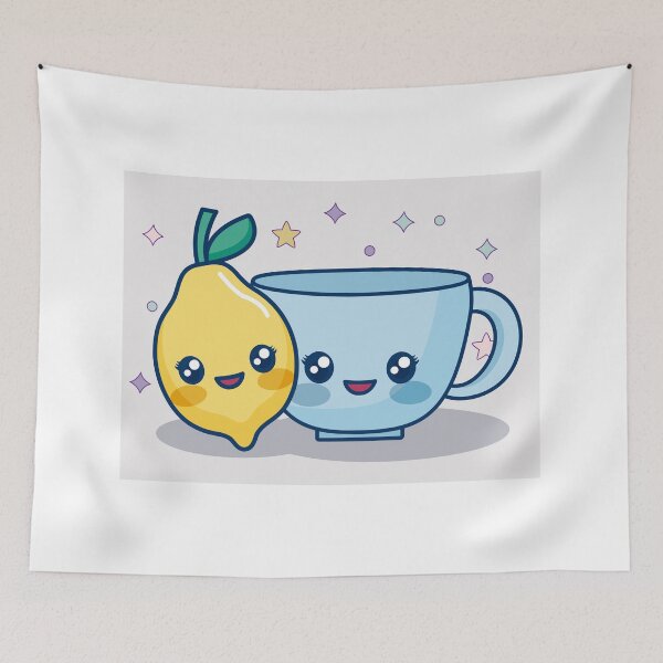 Item preview, Kawaii Lemon and Teacup: Adorable Food Illustration designed and sold by hjian8219.