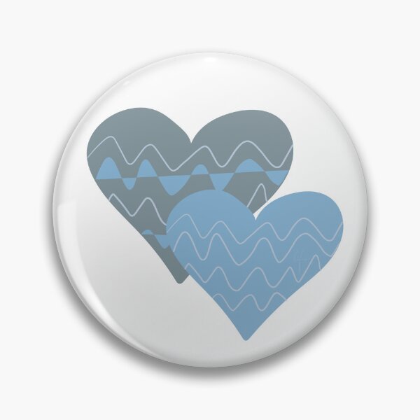 Item preview, Boho Hearts - Moody Blues & Grey designed and sold by DigThatPrint.