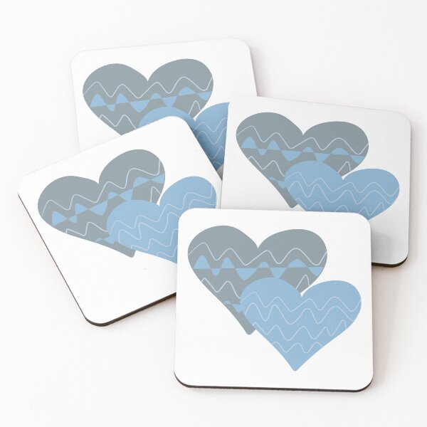 Item preview, Boho Hearts - Moody Blues & Grey designed and sold by DigThatPrint.