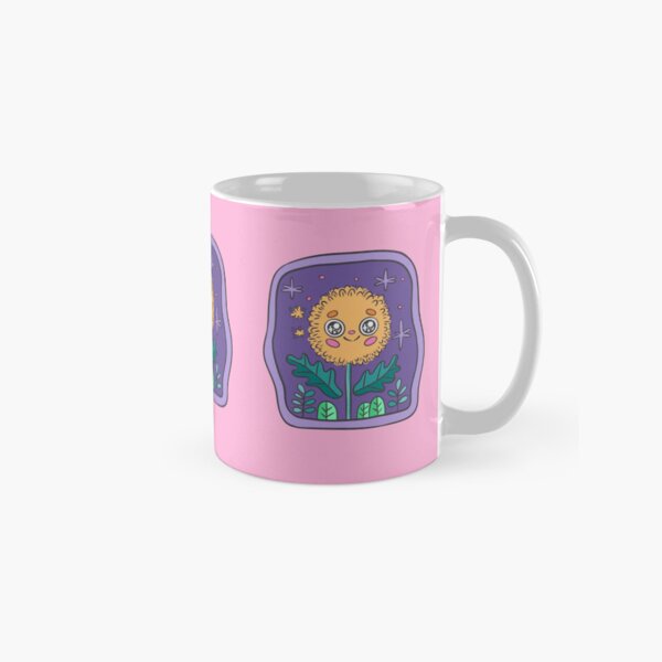 Niedliche Löwenzahnblume in der Nachtlandschaft Tasse (Standard)