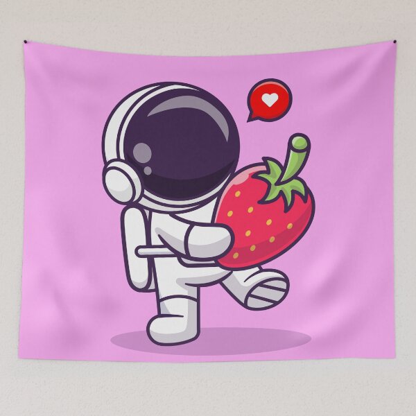 Item preview, Astronaut's Cosmic Harvest: Cute Cartoon Vector Icon Illustration designed and sold by hjian8219.