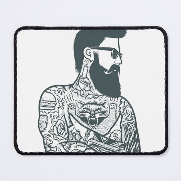Item preview, Bearded man with body tattoo designed and sold by bayanshop23.
