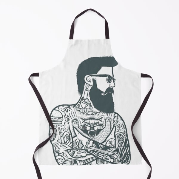Item preview, Bearded man with body tattoo designed and sold by bayanshop23.