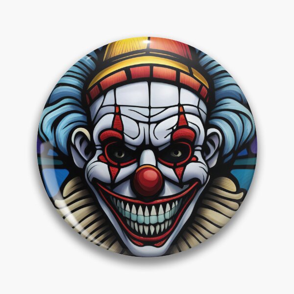 Aperçu de l'œuvre Jitters l’art du vitrail de clown créée et vendue par MerchMaesters.
