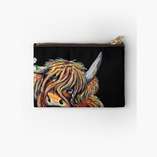 Item preview, Highland cow, edited watercolour painting by Marina Daniluka designed and sold by MariDaniArt.