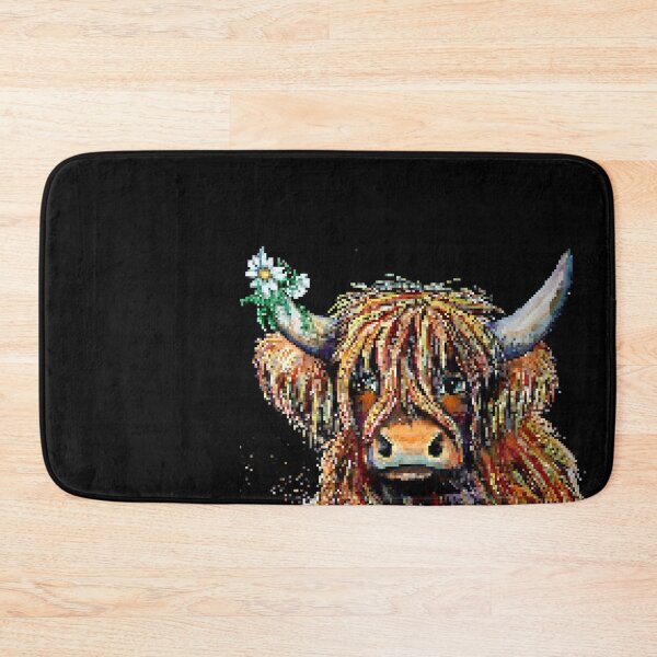 Item preview, Highland cow, edited watercolour painting by Marina Daniluka, pixels designed and sold by MariDaniArt.
