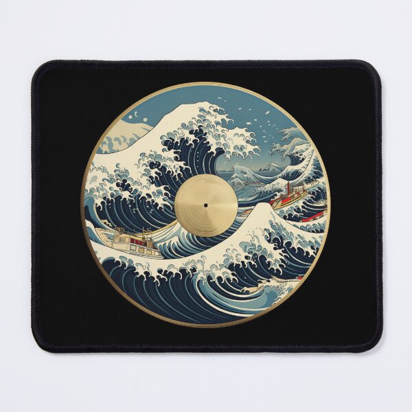 Item preview, Music Vinyl In Japanese Anime Ukiyo-e Pattern Style designed and sold by PiggyBoxer.