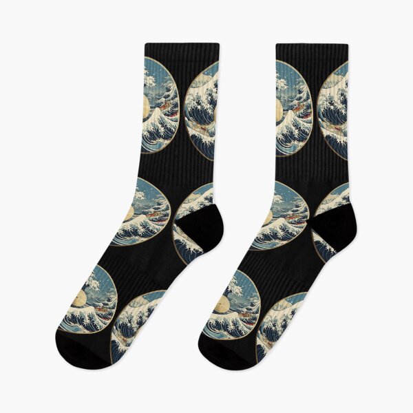 Item preview, Music Vinyl In Japanese Anime Ukiyo-e Pattern Style designed and sold by PiggyBoxer.