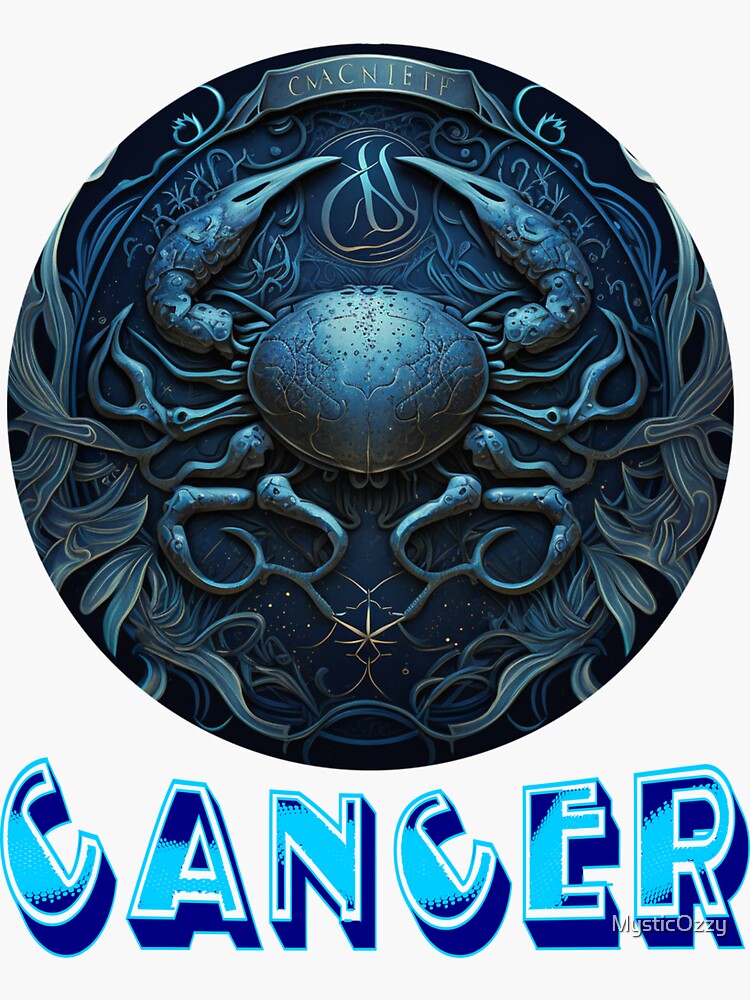 Cancer Zodiac Sign June 21 July 22 In the Waves of Emotion We Thrive. Sticker