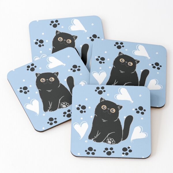 Item preview, Cute Black Exotic Shorthair Persian Cat  designed and sold by lulululupaint.