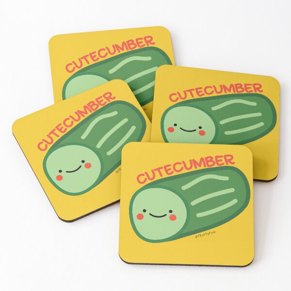 Item preview, Cutecumber funny cucumber pun quote designed and sold by fluffyfamcraft.