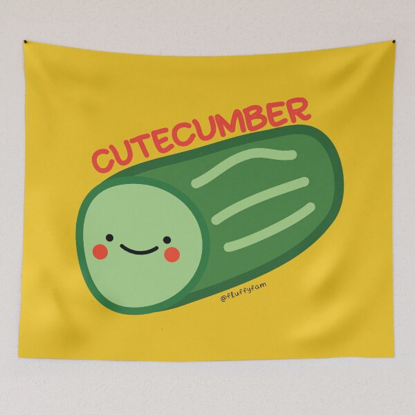 Item preview, Cutecumber funny cucumber pun quote designed and sold by fluffyfamcraft.