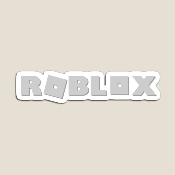White Roblox Logo Magnet for Sale by NineSvn