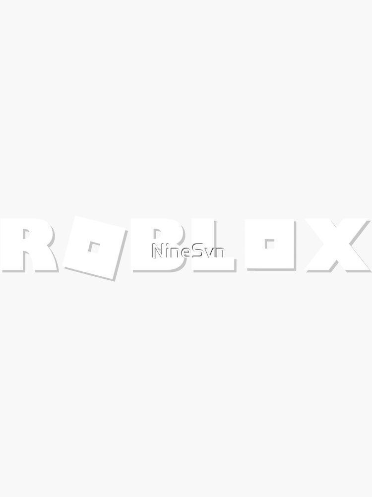 White Roblox Logo Sticker for Sale by NineSvn