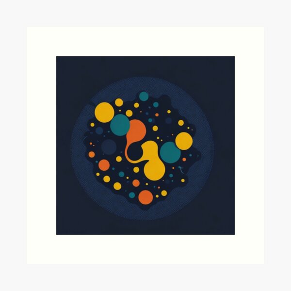 Item preview, Harmonious Abstraction: Dot-Infused Illustration on a Flat Background designed and sold by FemmeFlair.