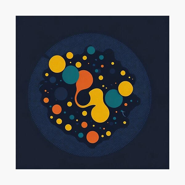 Item preview, Harmonious Abstraction: Dot-Infused Illustration on a Flat Background designed and sold by FemmeFlair.